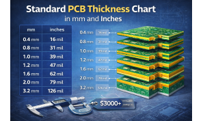 Standard PCB Thickness Chart in mm and Inches Standard PCB Thickness Chart in mm and Inches